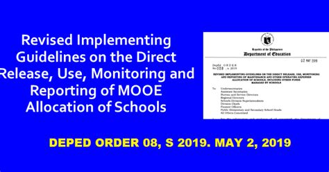mooe@deped.gov.ph|RM No. 213 s. 2022 Implementation Guidelines on the Utilization .
